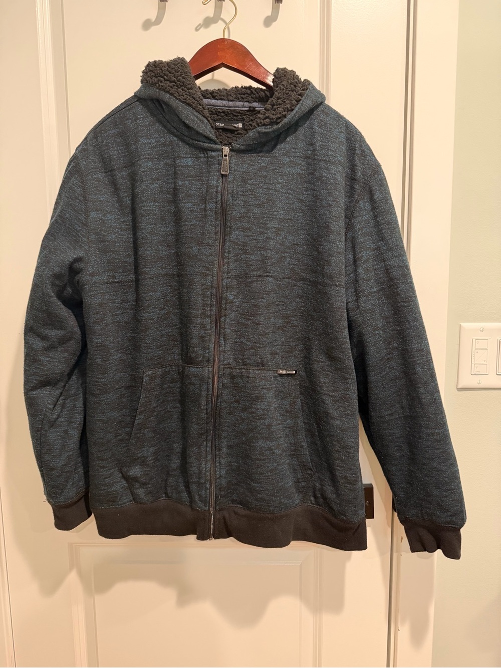 Ocean Current Men's Hooded Full-Zip Puffer Jacket - GreenBlue Heather